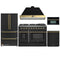 Forno Galiano 5-Piece Appliance Package - 48-Inch Gas Range, 48-Inch Hood, 36-Inch Refrigerator, 24-Inch Dishwasher, & 30-Inch Microwave Oven in Black with Antique Brass Trim