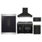 Forno 5-Piece Appliance Package - 48-Inch Capriasca French Door Dual Fuel Range, Wall Mount Range Hood, 60-Inch Refrigerator, Dishwasher, and 30-Inch Microwave Drawer in Black with Antique Brass Handle