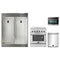 Forno 4-Piece Appliance Package - 30-Inch Electric Range, Pro-Style Refrigerator, Dishwasher, and Microwave Oven in Stainless Steel