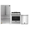Forno 3-Piece Appliance Package - 30-Inch Gas Range, Refrigerator, and Dishwasher in Stainless Steel