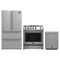 Forno 3-Piece Appliance Package - 30-Inch Gas Range, Refrigerator, and Dishwasher in Stainless Steel