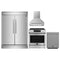 Forno 4-Piece Appliance Package - 30-Inch Espresso Induction Range , Wall Mount Range Hood, 60-Inch Built-In Convertible Refrigerator, and Dishwasher in Stainless Steel