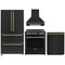 Forno 4-Piece Appliance Package - 30-Inch Espresso Electric Range , Wall Mount Range Hood, 36-Inch French Door Refrigerator, and Dishwasher in Black with Antique Brass Handle