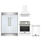 Forno 4-Piece Appliance Package - 30-Inch Espresso Electric Range, Wall Mount Range Hood, 60-Inch Built-In Convertible Refrigerator, and Dishwasher in White with Antique Brass Trim