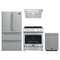 Forno Espresso 4-Piece Appliance Package - 30-Inch Electric Range, Under Cabinet Range Hood, Refrigerator and Dishwasher in Stainless Steel