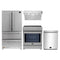 Forno 4-Piece Appliance Package - 30-Inch Induction Range, Under Cabinet Range Hood, French Door Refrigerator, and Dishwasher in Stainless Steel