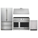 Thor Kitchen A-Series 4-Piece Appliance Package - 48-Inch Gas Range, Under Cabinet Range Hood, Refrigerator, and Dishwasher in Stainless Steel