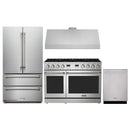 Thor Kitchen A-Series 4-Piece Appliance Package - 48-Inch Propane Gas Range, Under Cabinet Range Hood, Refrigerator, and Dishwasher in Stainless Steel
