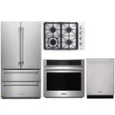 Thor Kitchen 4-Piece Pro Appliance Package - 30" Cooktop, Wall Oven, Dishwasher & Refrigerator in Stainless Steel