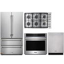 Thor Kitchen 4-Piece Pro Appliance Package - 36" Cooktop, Wall Oven, Dishwasher & Refrigerator in Stainless Steel