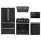 Forno 5-Piece Appliance Package - 30-Inch Gas Range, Under Cabinet Range Hood,  French Door Refrigerator, Dishwasher, and  Microwave Drawer in Black with Antique Brass Trim