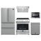 Forno 5-Piece Appliance Package - 30-Inch Electric Range, Under Cabinet Range Hood, French Door Refrigerator, Dishwasher , & Microwave Drawer in Stainless Steel