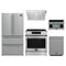 Forno 5-Piece Appliance Package - 30-Inch Inducton Range, Under Cabinet Range Hood, Refrigerator, Dishwasher, and 24-Inch Microwave Oven in Stainless Steel