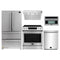 Forno 5-Piece Appliance Package - 30-Inch Induction Range, Under Cabinet Range Hood, Refrigerator, Dishwasher, and  30-Inch Microwave Oven in Stainless Steel