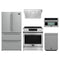 Forno 5-Piece Appliance Package - 30-Inch Induction Range, Under Cabinet Range Hood, Refrigerator, Dishwasher, and  30-Inch Microwave Oven in Stainless Steel