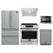 Forno 5-Piece Appliance Package - 30-Inch Induction Range, Under Cabinet Range Hood, Refrigerator, Dishwasher, and  Microwave Drawer in Stainless Steel