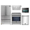 Forno 5-Piece Appliance Package - 30-Inch Inducton Range, Under Cabinet Range Hood, Refrigerator, Dishwasher, and 24-Inch Microwave Oven in Stainless Steel