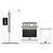 Forno Espresso 3-Piece Appliance Package - 30-Inch Electric Range, Refrigerator with Water Dispenser and Dishwasher in White with Antique Brass Trim