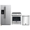 Forno Espresso 3-Piece Appliance Package - 30-Inch Electric Range, Refrigerator with Water Dispenser and Dishwasher in Stainless Steel