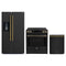 Forno Espresso 3-Piece Appliance Package - 30-Inch Induction Range, Refrigerator with Water Dispenser and Dishwasher in Black with Antique Brass Trim