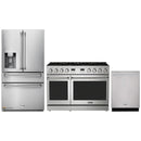 Thor Kitchen A-Series 3-Piece Appliance Package - 48-Inch Propane Gas Range, Refrigerator with Water Dispenser, and Dishwasher in Stainless Steel