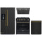 Forno 4-Piece Appliance Package - 30-Inch Gas Range, Under Cabinet Range Hood, Refrigerator with Water Dispenser, and Dishwasher in Black with Antique Brass Trim
