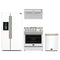 Forno 4-Piece Appliance Package - 30-Inch Gas Range, Under Cabinet Range Hood, Refrigerator with Water Dispenser, and Dishwasher in White with Antique Brass Trim