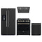 Forno Espresso 4-Piece Appliance Package - 30-Inch Electric Range, Under Cabinet Range Hood, Refrigerator with Water Dispenser and Dishwasher in Black with Antique Brass Trim