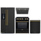 Forno 4-Piece Appliance Package - 30-Inch Induction Range, Under Cabinet Range Hood, French Door Refrigerator with Water Dispenser, and Dishwasher in Black with Antique Brass Trim