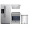 Forno 4-Piece Appliance Package - 30-Inch Induction Range, Under Cabinet Range Hood, French Door Refrigerator with Water Dispenser, and Dishwasher in Stainless Steel