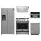 Forno 5-Piece Appliance Package - 30-Inch Gas Range, Under Cabinet Range Hood, Refrigerator with Water Dispenser, Dishwasher, and  24-Inch Microwave Oven in Stainless Steel
