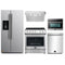 Forno 5-Piece Appliance Package - 30-Inch Electric Range, Under Cabinet Range Hood, Refrigerator with Water Dispenser, Dishwasher, and 24-Inch Microwave Oven in Stainless Steel