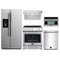 Forno 5-Piece Appliance Package - 30-Inch Electric Range, Under Cabinet Range Hood, Refrigerator with Water Dispenser, Dishwasher, and 30-Inch Microwave Oven in Stainless Steel