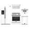 Forno 5-Piece Appliance Package - 30-Inch Electric Range, Under Cabinet Range Hood, Refrigerator with Water Dispenser, Dishwasher, and 30-Inch Microwave Drawer in White with Antique Brass Trim