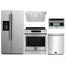 Forno 5-Piece Appliance Package - 30-Inch Induction Range, Under Cabinet Range Hood, Refrigerator with Water Dispenser, Dishwasher, and 30-Inch Microwave Oven in Stainless Steel