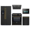 Forno 5-Piece Appliance Package - 30-Inch Inducton Range, Under Cabinet Range Hood, Refrigerator with Water Dispenser, Dishwasher, and  24-Inch Microwave Oven in Black with Antique Brass Trim