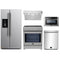 Forno 5-Piece Appliance Package - 30-Inch Induction Range, Under Cabinet Range Hood,  French Door Refrigerator with Water Dispenser, Dishwasher, and  Microwave Drawer in Stainless Steel