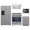 Forno 5-Piece Appliance Package - 30-Inch Induction Range, Under Cabinet Range Hood,  French Door Refrigerator with Water Dispenser, Dishwasher, and  Microwave Drawer in Stainless Steel