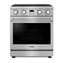 Thor Kitchen A-Series 5-Piece Appliance Package - 30-Inch Propane Gas Range, Refrigerator with Water Dispenser, Dishwasher, Microwave, and Wine Cooler in Stainless Steel