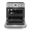 Thor Kitchen A-Series 4-Piece Appliance Package - 30-Inch Propane Gas Range, Refrigerator, Dishwasher, and Microwave in Stainless Steel