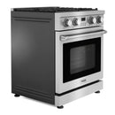 Thor Kitchen A-Series 6-Piece Appliance Package - 30-Inch Propane Gas Range, Under Cabinet Range Hood, Refrigerator with Water Dispenser, Dishwasher, Microwave, and Wine Cooler in Stainless Steel