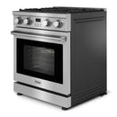 Thor Kitchen A-Series 4-Piece Appliance Package - 30-Inch Gas Range, Wall Mount Range Hood, Refrigerator, and Dishwasher in Stainless Steel