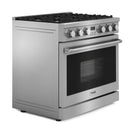 Thor Kitchen 36-Inch Natural Gas Range with 6 Burners, 6.0 cu. ft. Convection Oven in Stainless Steel (ARG36)
