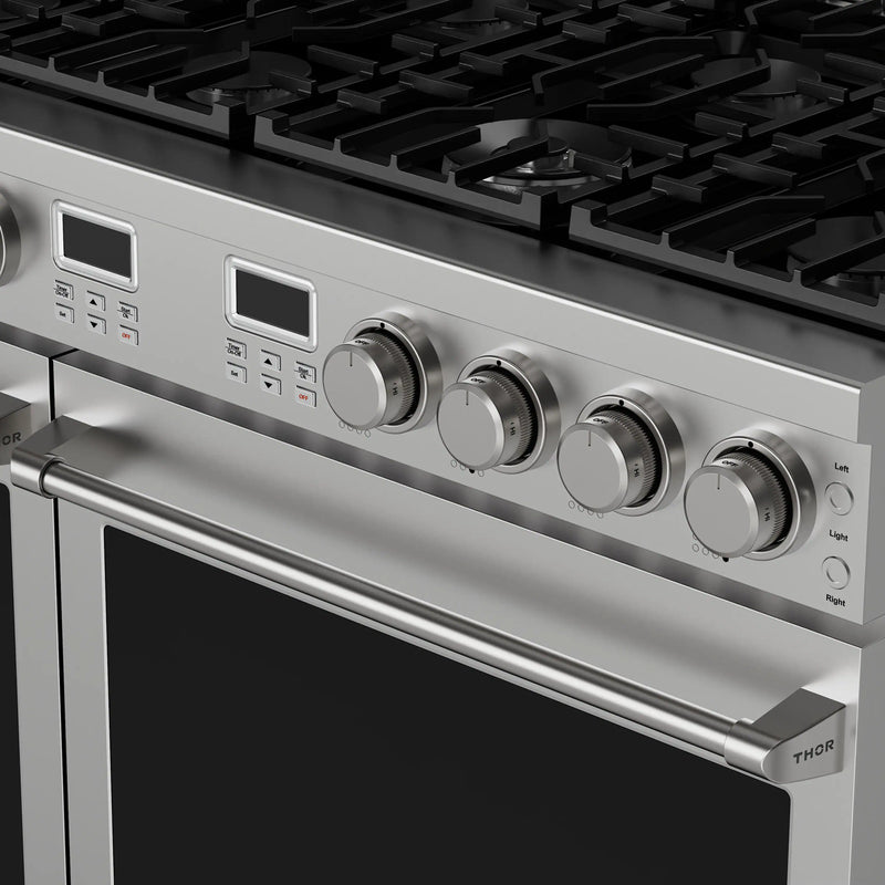 Thor Kitchen 48-Inch Natural Gas Range with 6.8 cu. ft. Convection Oven in Stainless Steel (ARG48)