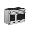Thor Kitchen A-Series 5-Piece Appliance Package - 48-Inch Gas Range, Refrigerator, Dishwasher, Microwave, and Wine Cooler in Stainless Steel