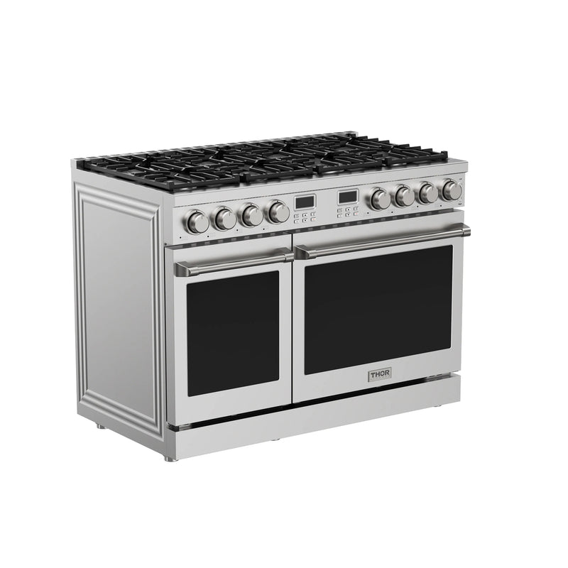Thor Kitchen 48-Inch Natural Gas Range with 6.8 cu. ft. Convection Oven in Stainless Steel (ARG48)