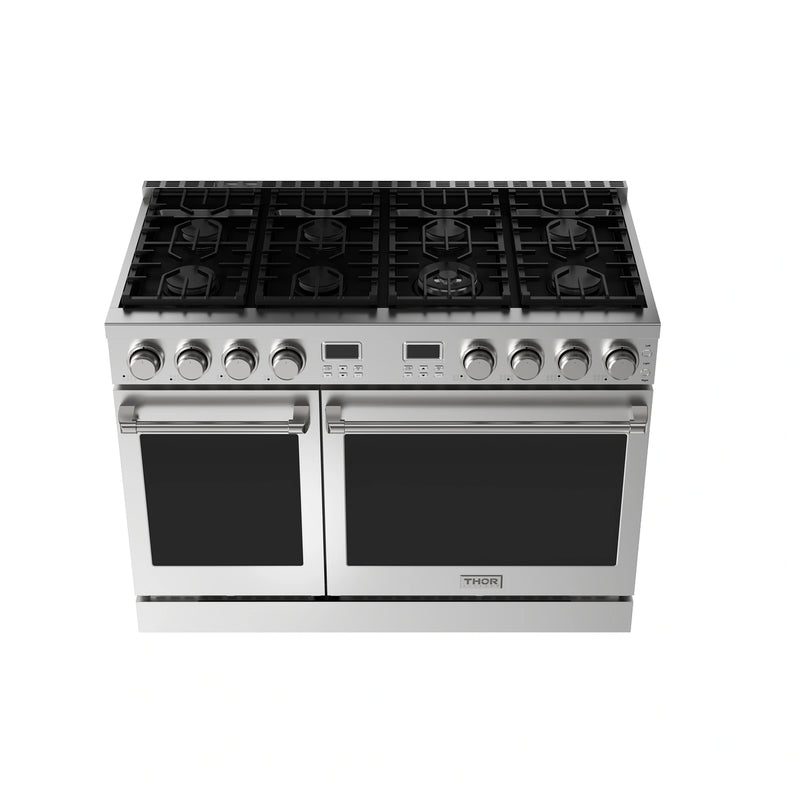 Thor Kitchen 48-Inch Natural Gas Range with 6.8 cu. ft. Convection Oven in Stainless Steel (ARG48)