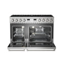 Thor Kitchen A-Series 4-Piece Appliance Package - 48-Inch Gas Range, Pro-Style Wall Mount Range Hood, Refrigerator with Water Dispenser, and Dishwasher in Stainless Steel