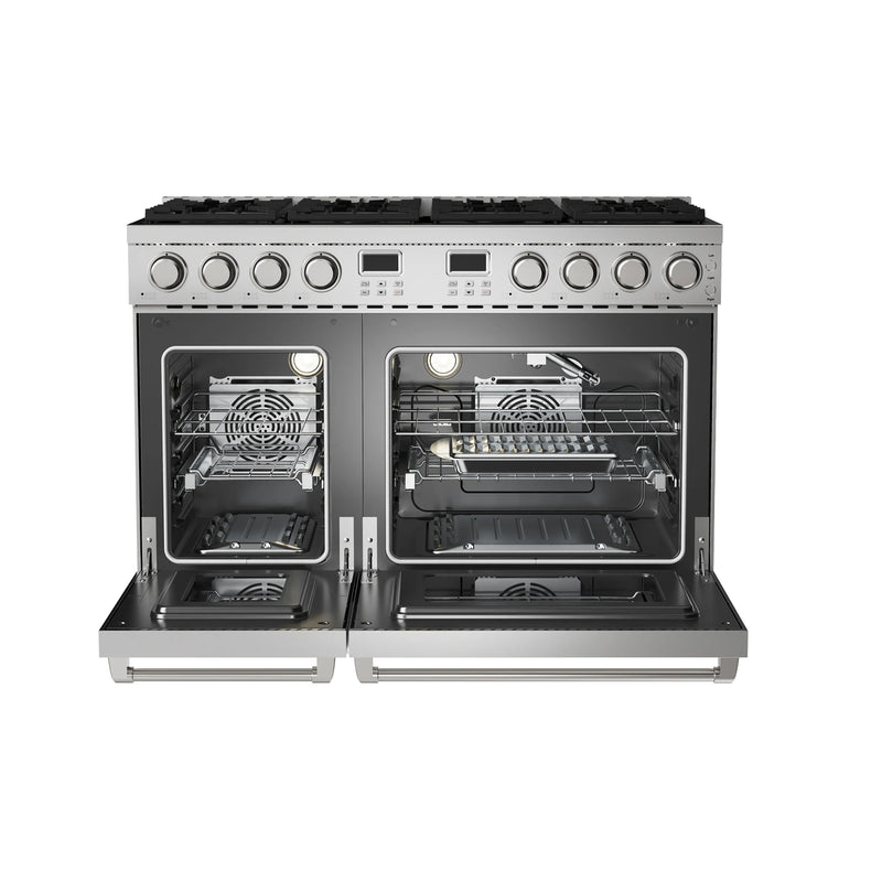 Thor Kitchen 48-Inch Natural Gas Range with 6.8 cu. ft. Convection Oven in Stainless Steel (ARG48)