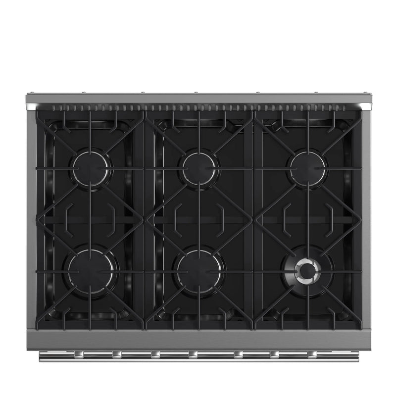 Forno 4-Piece Appliance Package - 36-Inch Gas Range, Wall Mount Range Hood, 60-Inch Built-In Convertible Refrigerator, and Dishwasher in Stainless Steel